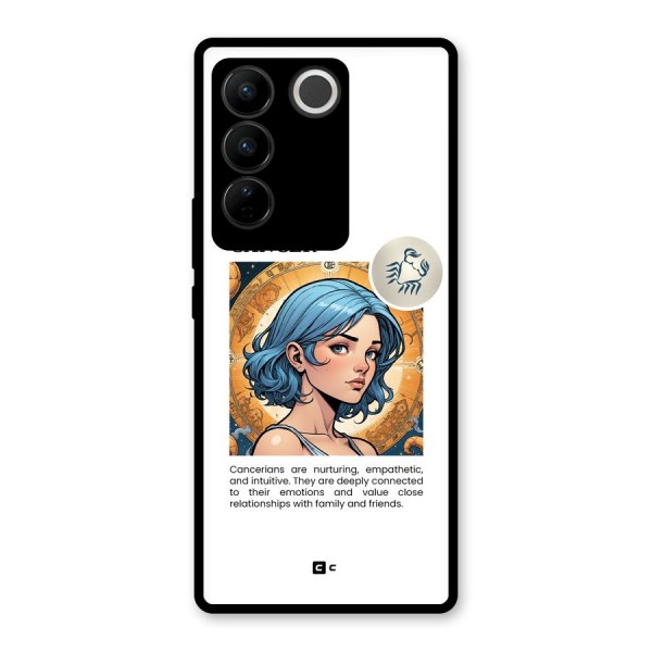 Connected Cancer Glass Back Case for Vivo V27