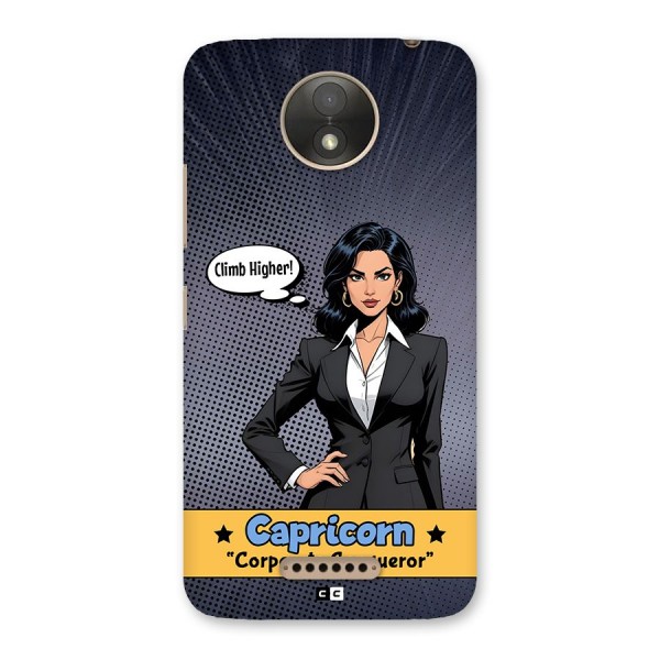 Conqueror Capricorn Back Case for Moto C Plus