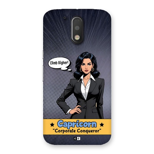 Conqueror Capricorn Back Case for Moto G4 Plus