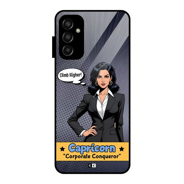 Conqueror Capricorn Glass Back Case for Galaxy F13