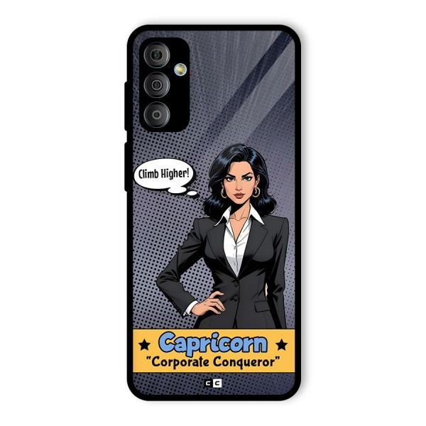 Conqueror Capricorn Glass Back Case for Galaxy F23