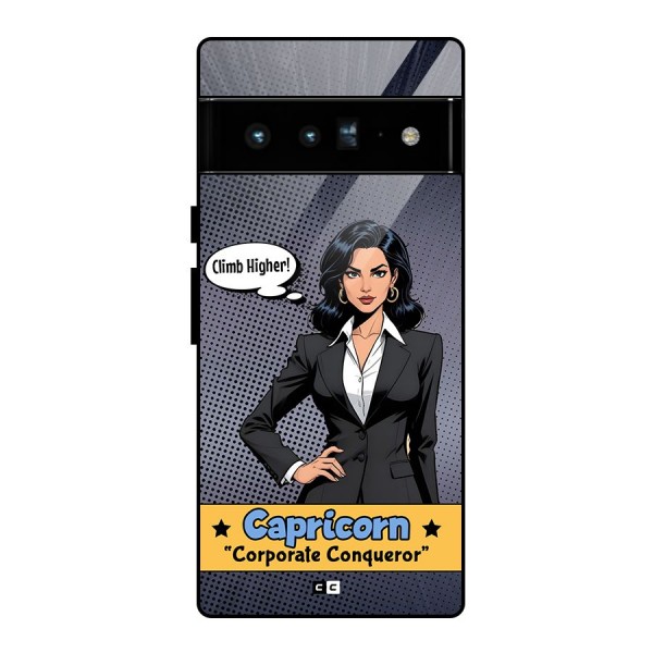 Conqueror Capricorn Glass Back Case for Google Pixel 6 Pro
