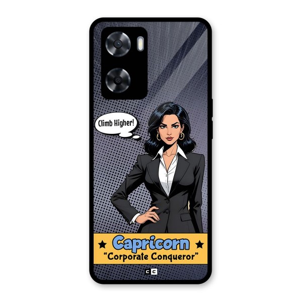 Conqueror Capricorn Glass Back Case for Oppo A57 2022