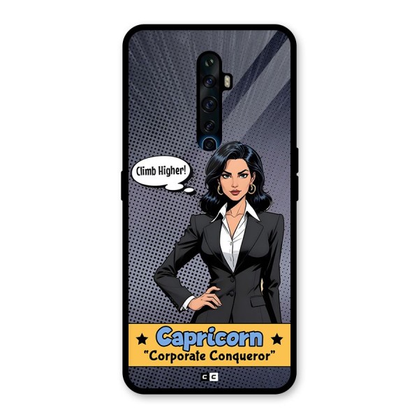 Conqueror Capricorn Glass Back Case for Oppo Reno2 F