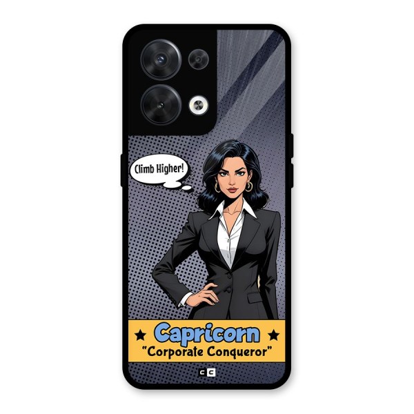 Conqueror Capricorn Glass Back Case for Oppo Reno8 5G