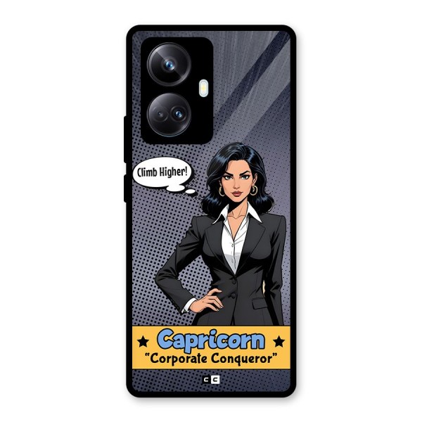 Conqueror Capricorn Glass Back Case for Realme 10 Pro Plus