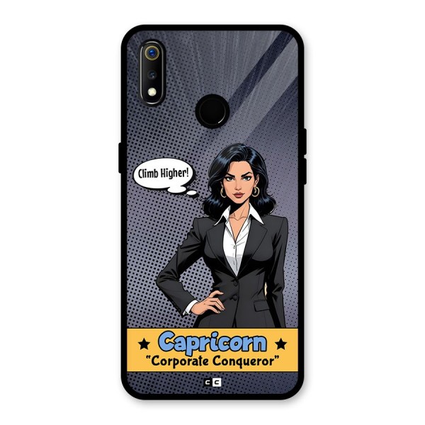 Conqueror Capricorn Glass Back Case for Realme 3