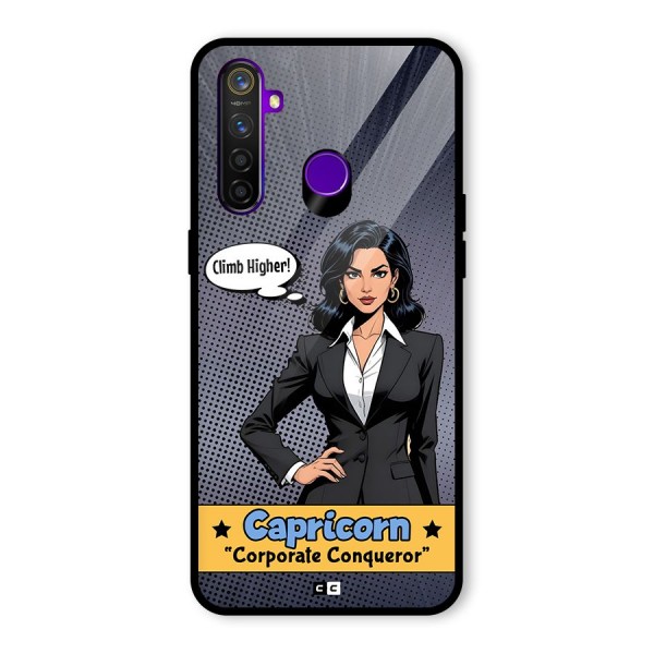 Conqueror Capricorn Glass Back Case for Realme 5 Pro