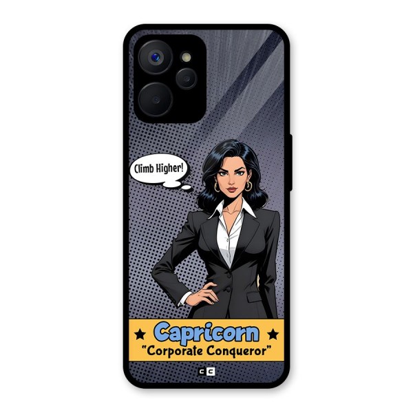 Conqueror Capricorn Glass Back Case for Realme 9i 5G