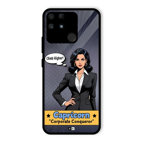 Conqueror Capricorn Glass Back Case for Realme Narzo 50A