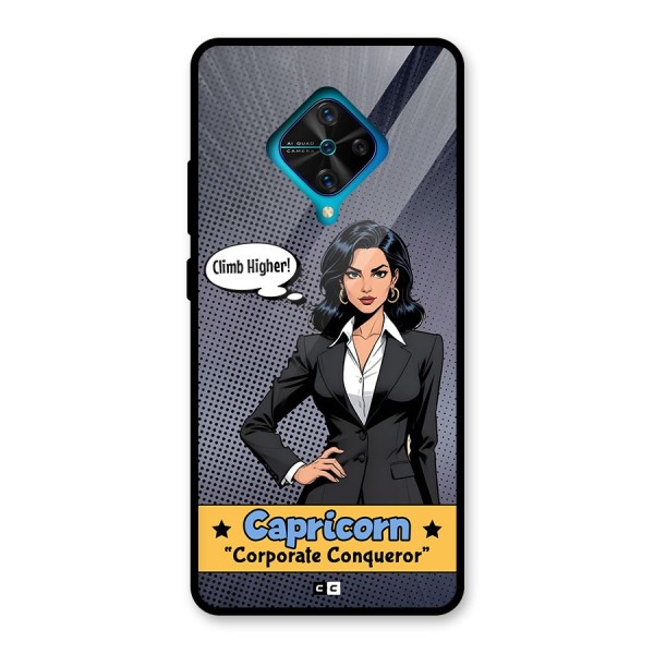 Conqueror Capricorn Glass Back Case for Vivo S1 Pro