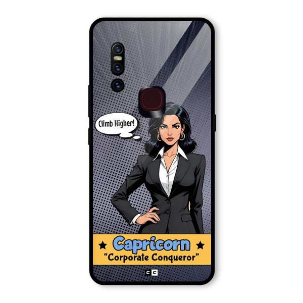 Conqueror Capricorn Glass Back Case for Vivo V15