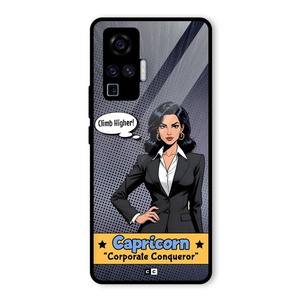 Conqueror Capricorn Glass Back Case for Vivo X50 Pro