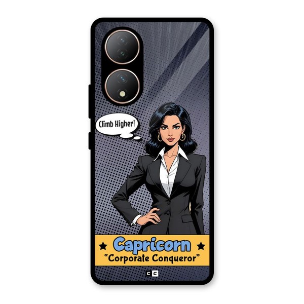 Conqueror Capricorn Glass Back Case for Vivo Y100A