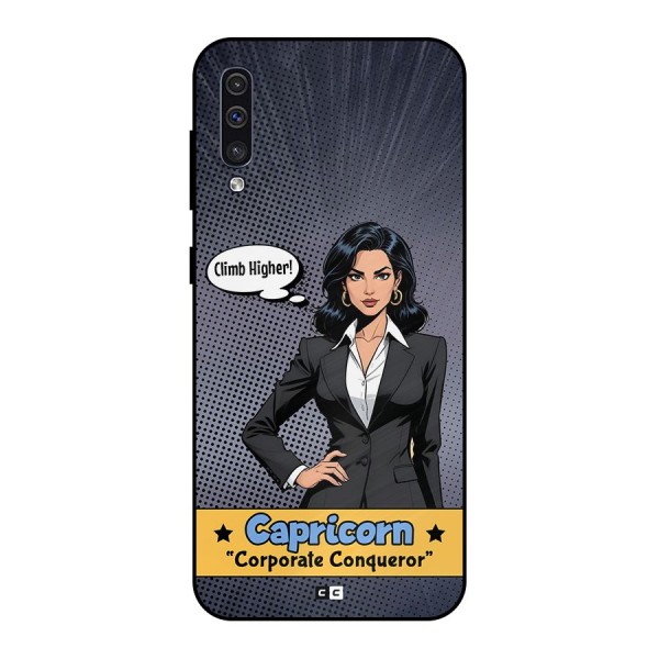 Conqueror Capricorn Metal Back Case for Galaxy A30s