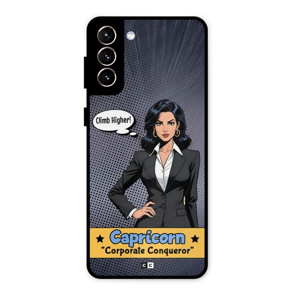 Conqueror Capricorn Metal Back Case for Galaxy S21 Plus
