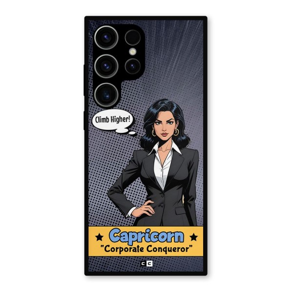 Conqueror Capricorn Metal Back Case for Galaxy S23 Ultra