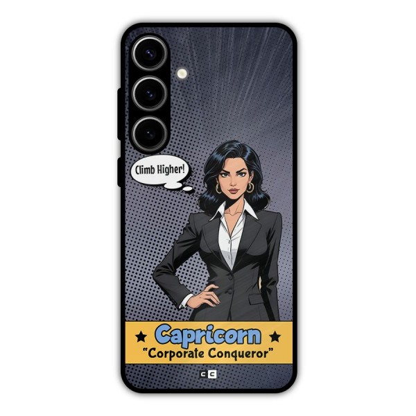 Conqueror Capricorn Metal Back Case for Galaxy S24 Plus