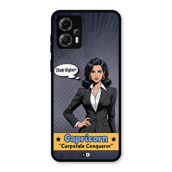 Conqueror Capricorn Metal Back Case for Moto G13