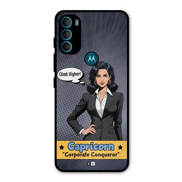 Conqueror Capricorn Metal Back Case for Moto G71 5G