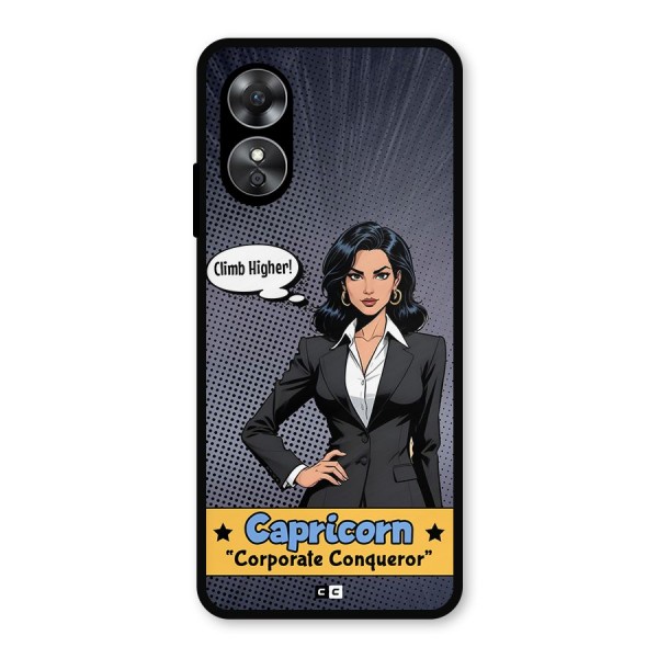 Conqueror Capricorn Metal Back Case for Oppo A17