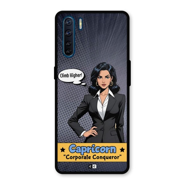 Conqueror Capricorn Metal Back Case for Oppo F15