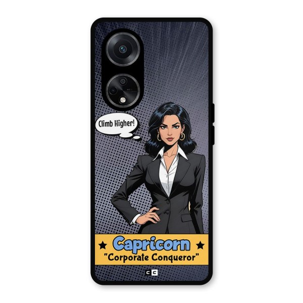 Conqueror Capricorn Metal Back Case for Oppo F23