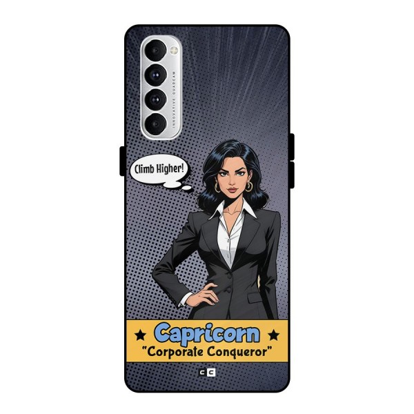 Conqueror Capricorn Metal Back Case for Oppo Reno4 Pro