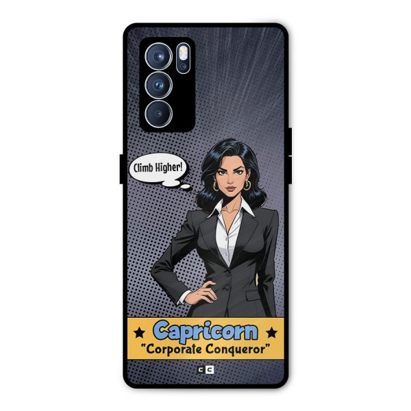 Conqueror Capricorn Metal Back Case for Oppo Reno6 Pro 5G