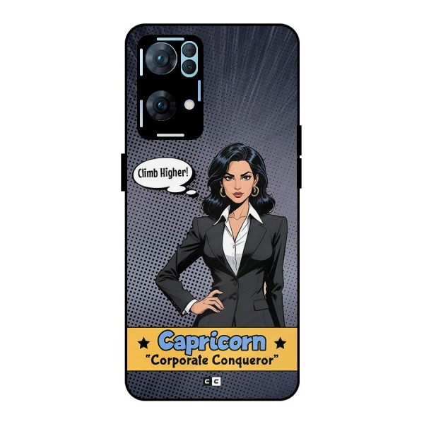 Conqueror Capricorn Metal Back Case for Oppo Reno7 Pro 5G