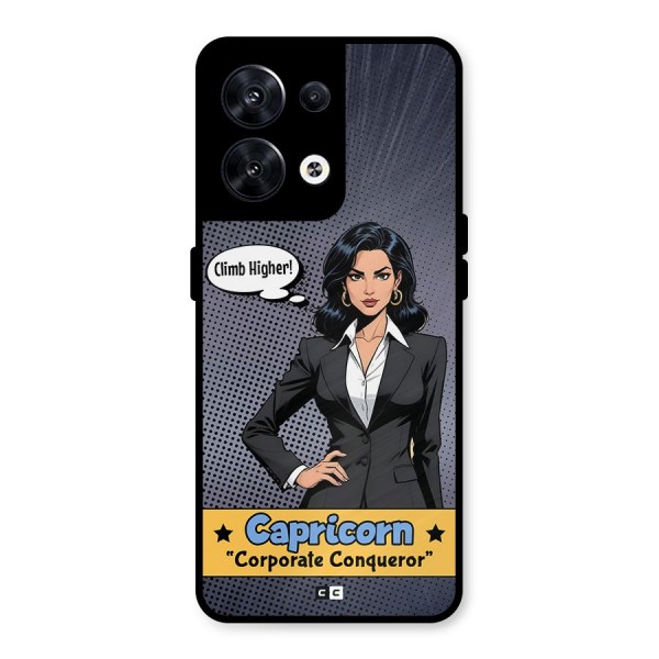 Conqueror Capricorn Metal Back Case for Oppo Reno8 5G