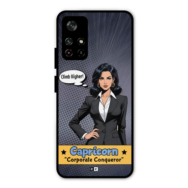 Conqueror Capricorn Metal Back Case for Poco M4 Pro 5G