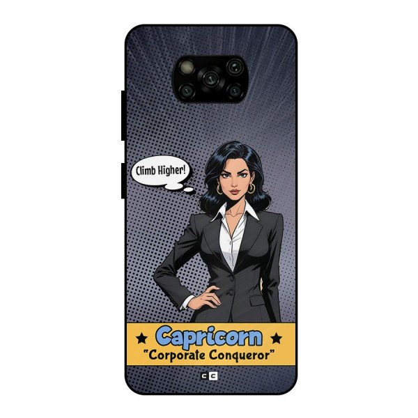 Conqueror Capricorn Metal Back Case for Poco X3