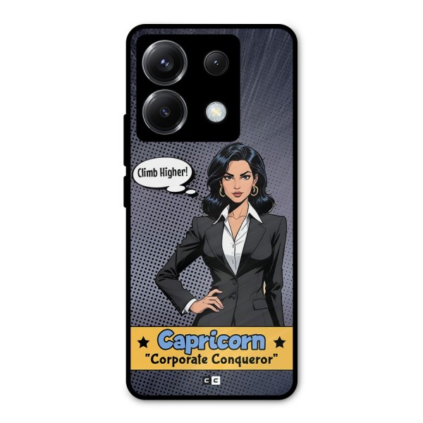 Conqueror Capricorn Metal Back Case for Poco X6