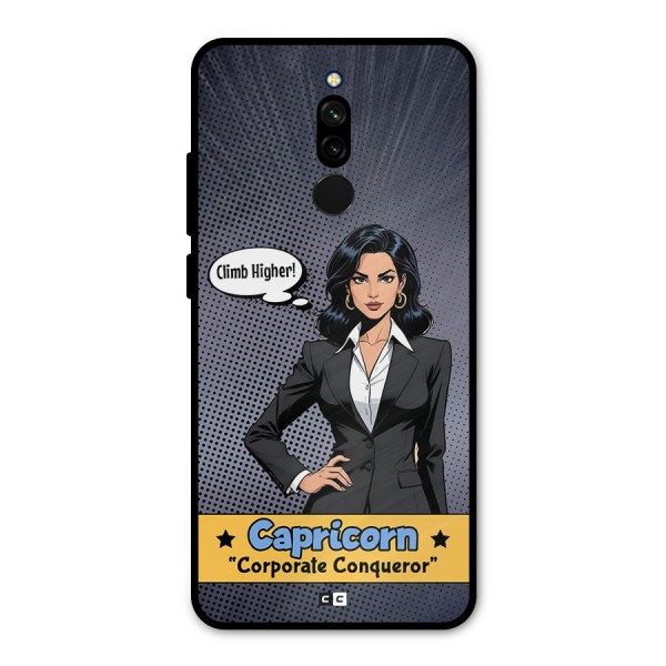 Conqueror Capricorn Metal Back Case for Redmi 8