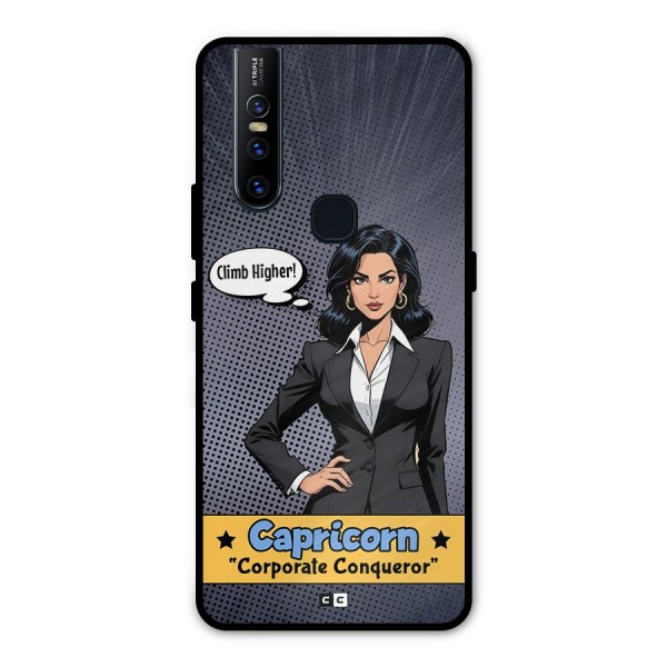Conqueror Capricorn Metal Back Case for Vivo V15