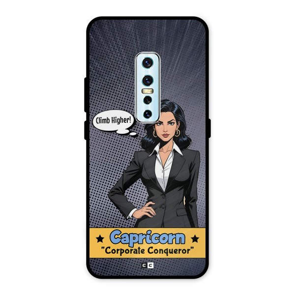Conqueror Capricorn Metal Back Case for Vivo V17 Pro