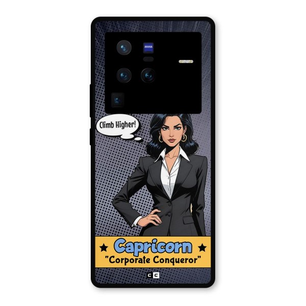 Conqueror Capricorn Metal Back Case for Vivo X80 Pro