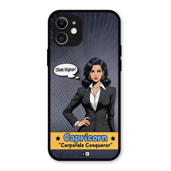 Conqueror Capricorn Metal Back Case for iPhone 12