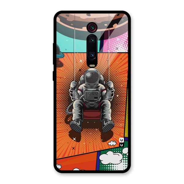 Cool Astraunaut Comic Swing Glass Back Case for Redmi K20 Pro