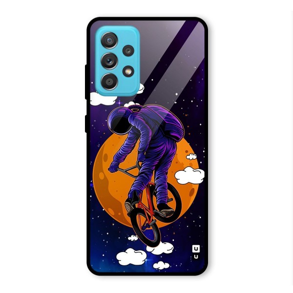 Cool Astro Cyclist Glass Back Case for Galaxy A52s 5G