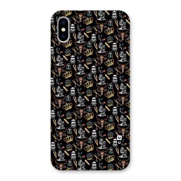 Cool Barber Pattern Back Case for iPhone X