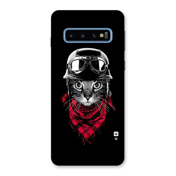 Cool Biker Cat Back Case for Galaxy S10
