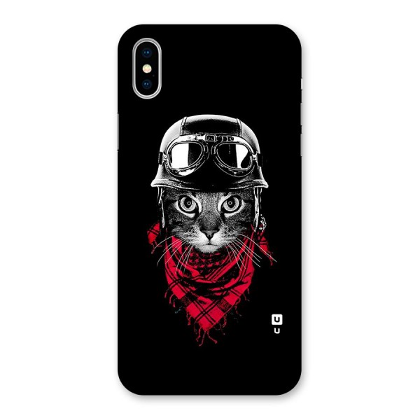 Cool Biker Cat Back Case for iPhone X
