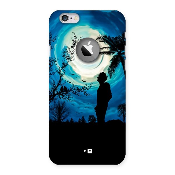 Cool Boy Under Sky Back Case for iPhone 6 Logo Cut