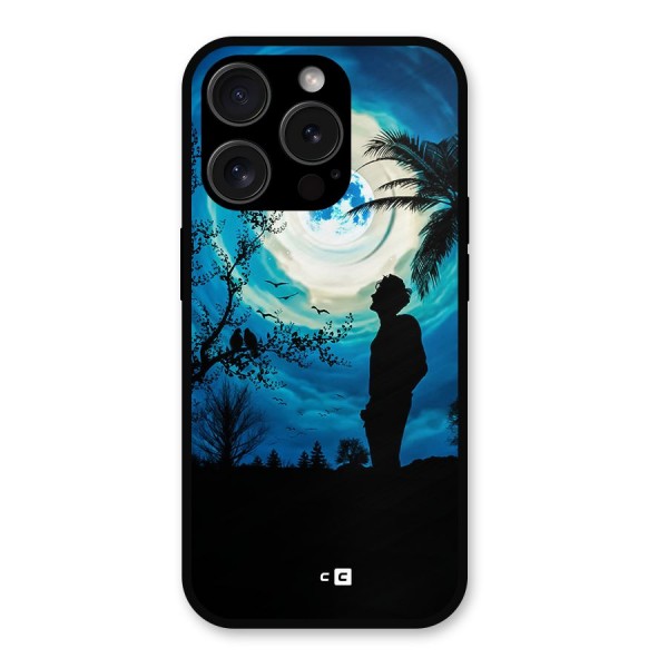 Cool Boy Under Sky Metal Back Case for iPhone 15 Pro