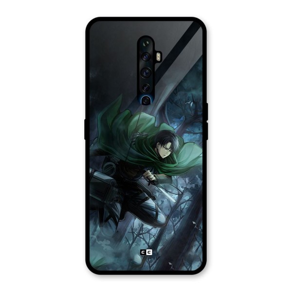 Cool Captain Levi Glass Back Case for Oppo Reno2 F