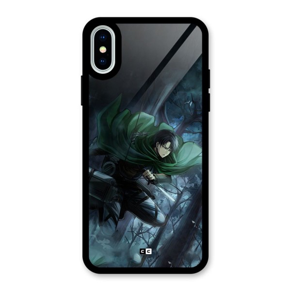 Cool Captain Levi Glass Back Case for iPhone X
