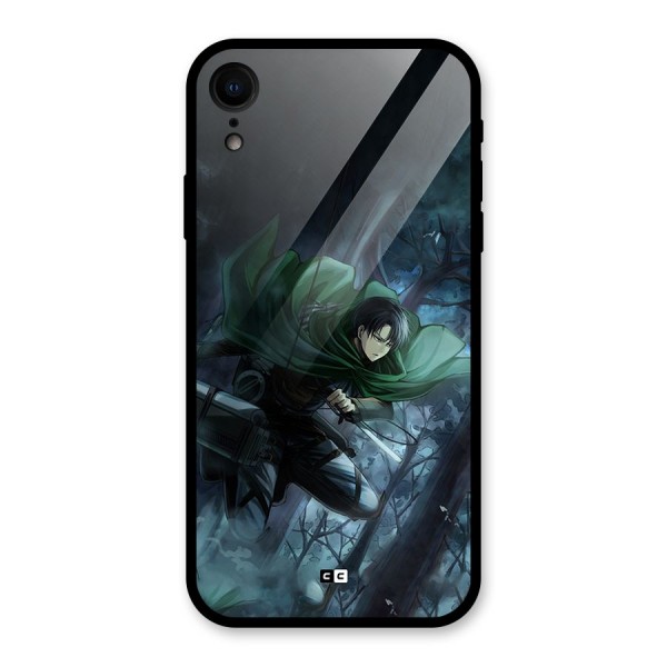Cool Captain Levi Glass Back Case for iPhone XR