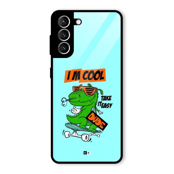Cool Dude Glass Back Case for Galaxy S21 5G